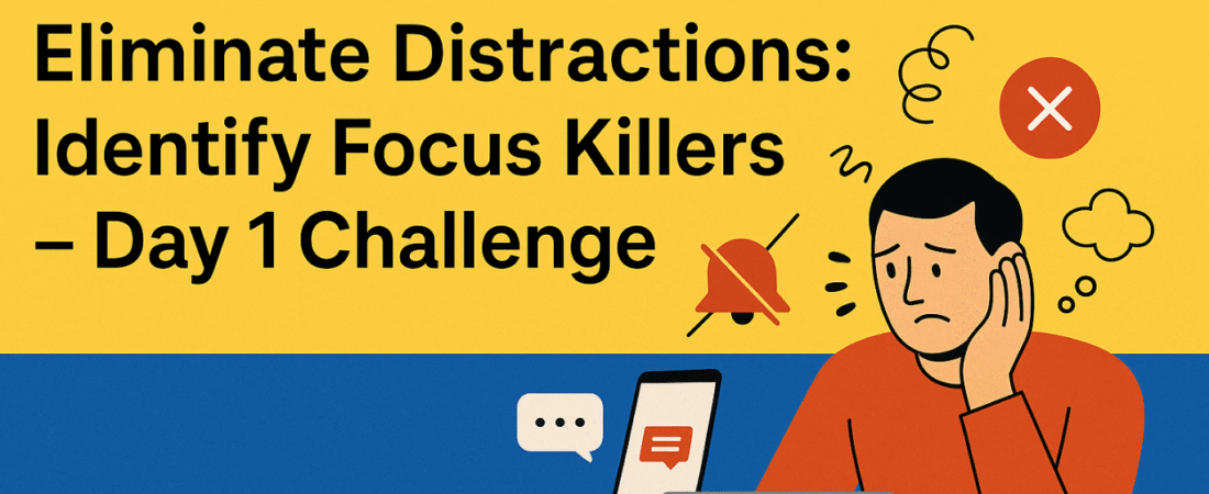 Eliminate Distractions: Identify Focus Killers – Day 1 Challenge